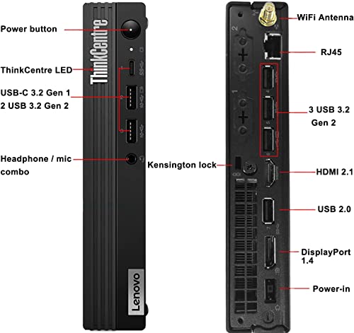 Image of Lenovo ThinkCentre M750q 1L Tiny PC Business Desktop Computer, 12th Gen Intel 12-Core i7-12700T, 32GB DDR4 RAM, 1TB PCIe SSD, AC WiFi, Bluetooth, Wireless Antenna, Ethernet, Windows 11 Pro