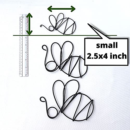 Camellia Bees Bee Happy Wire Wall Art - Bumble Bee Wall Decor - Wire Art - Wire Words - Bee Gift - Bedroom Inspo - Wire Sign (Black) #TOP4