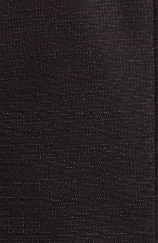 Hugo Boss Boss Mens Huge/Genius Slim Fit Textured Wool Suit 44R Black/Red #TOP6