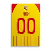 OneTrophy Toile Officielle RC Lens – Personnalisable avec Nom & Numéro – Décoration Murale Supporter – Made in France – Cadeau Lensois (Domicile   120 ans)