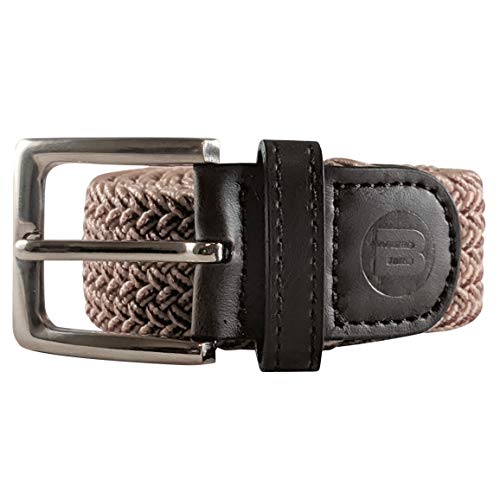 BESTA Men's Stretch Belt, Braided Elastic Strap, PU Leather Accents, 35mm (1 3/8 Inches) Wide2