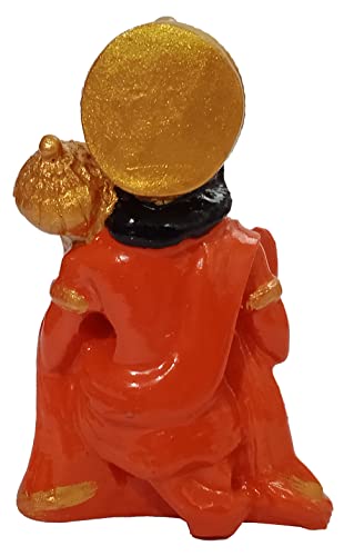 Estatua de Resina Bhakt Hanuman Roja miniatura 4
