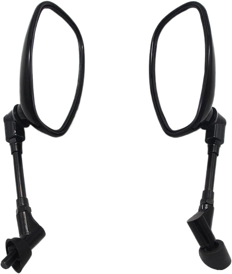 Motorcycle Rearview Mirror 2pcs 10mm Compatible With XJR1300 XJR 1300 FZ6 BT1100 MT-03 VMAX12 VMX12 VMX17 XJR400 XJR1200 1200(black)