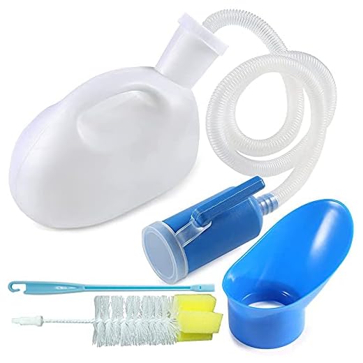 testyu Urinarios unisex, 2000ml Botella de Orina Portátil Orinal Unisex de Doble Propósito con Tapón Antiolor y Cepillo Limpio