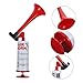 Mikikit Handheld Air Horn Pump for Sports Events Parties Celebrations Loud Cheerleading Noisemaker Portable Cheer Horn for Outdoor Activities and Festivals Bright Red Color