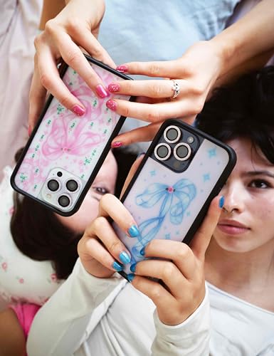 Image of Wildflower Cases - Compatible with iPhone 16 Pro Max | Protective Bumper, 6.5ft Drop Test Certified, Women Owned Small Business | Pink Bow, Floral, Rose, Trendy | Ribbons & Rosettes