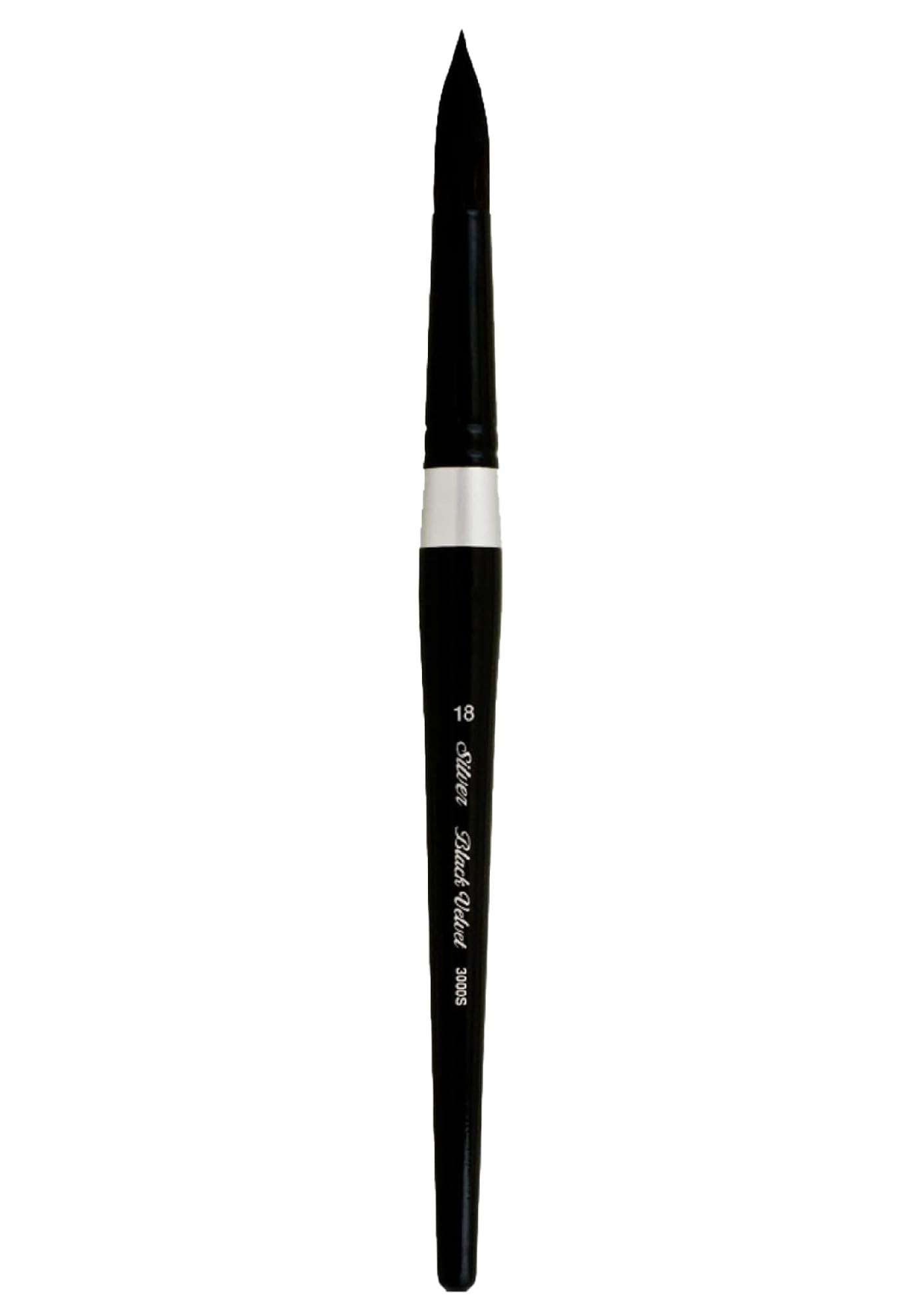 Silver Brush Limited Black Silver Brush Round Short Handle Brush, Squirrel And Synthetic Blend, Size 18