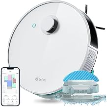 Lefant N3 Robot Vacuum and Mop Combo ، رسم خرائط دقيق مع Lidar & amp؛ مستشعرات dToF ، شفط 4000Pa كحد أقصى ، كشف السجاد بالموجات فوق الصوتية ، مكنسة كهربائية روبوتية مع تنظيف صوتي ، تحكم WiFi / App / Alexa