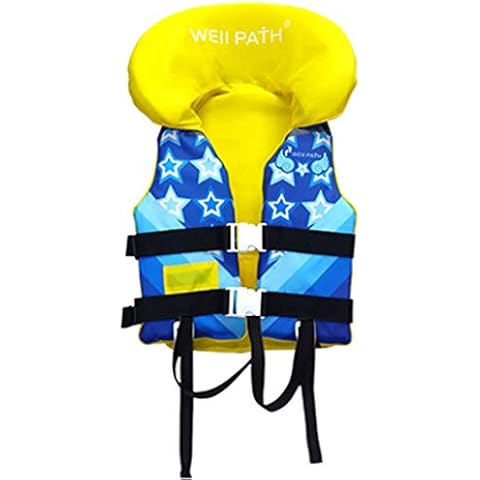 WELLPATH Floating Vest for Kids - Baby Swim Vest Swim Flotation with Head Protection, Adjustable Buckle Buoyancy Swimming Vest,Suitable for 11-40KG (Blue, S/M) Cover