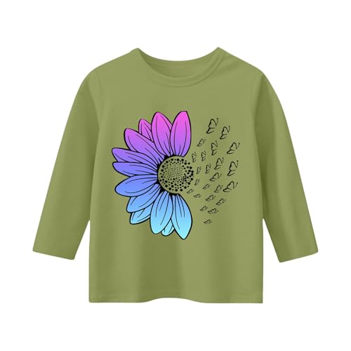 sfdgfhyf Children and Girls Casual Solid Color Round Neck Seven Cuff T Shirt Top 3 13 Years T Shirts Blouses2
