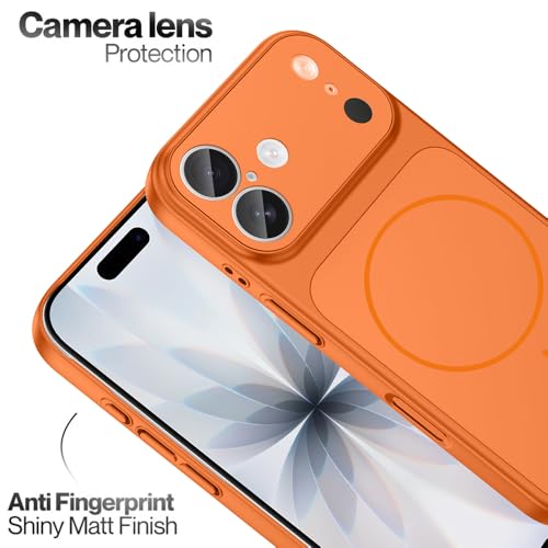 Image of SHINESTAR Converter Case for iPhone 17 | Premium Protective Mag-Safe Cover | iPhone 17 Pro / 17 Pro Max Series Style Design | in-Built Camera Guard | Wireless Charging Compatible - Orange