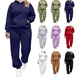 ilzjaua Casual 2 Piece Sets for Women Womens Sweatsuits Plus Size Hood Two Piece Outfits Lounge Vacation Womens Capsule Wardrobe Conjunto De Mujer