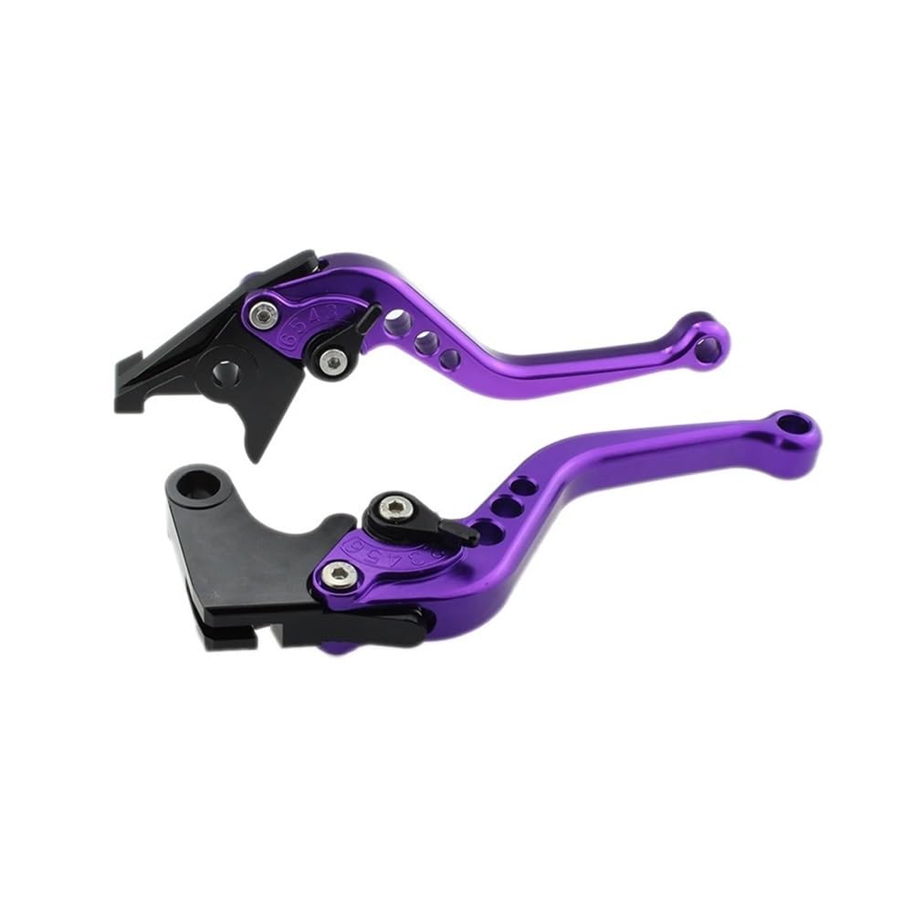 Gfjvcgjru Short Purple 147Mm Motorcycle Brake Clutch Levers Cnc Motorcycle Brake Clutch Levers Aluminum Moto Lever For Ya&Maha Yfz 450 450R 450X Yfm 700 Raptor 700R 700﻿