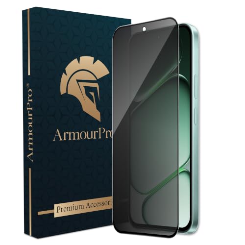 Image of ArmourPro Privacy Tempered Glass for OnePlus N6 - Anti-Spy Anti Peeping Screen Protector, 9H Hardness, Edge-to-Edge Coverage, Ultra Thin, Bubble-Free Installation Kit | Black