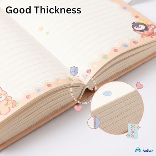 Image of FunBlast Diary for Girls - Christmas Kawaii Diary with Puffy Buckle Lock, Journal Diaries for Girls, Notepad for Students Stationary Items, Birthday Gifts (112 Sheets) (Cake)