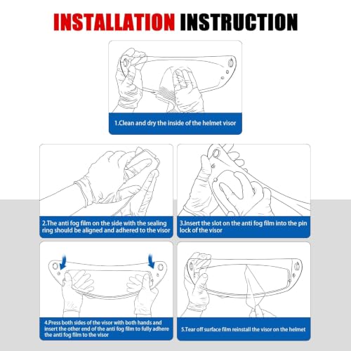 Image of PSLER Shatterproof Motorcycle Helmet Visor for HJ-34P C10,(Film&Deep Black) | Impact-Resistant ,UV400 Protection, Motorcycle Tinted Face Shield for HJ-34P C10,Visor Replacement