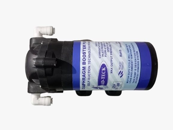 AD-TECK Ro Booster Motor 24V 300 GPD | Industrial Black Copper Winding RO Pump | 1 Year Warranty | Pack of 1