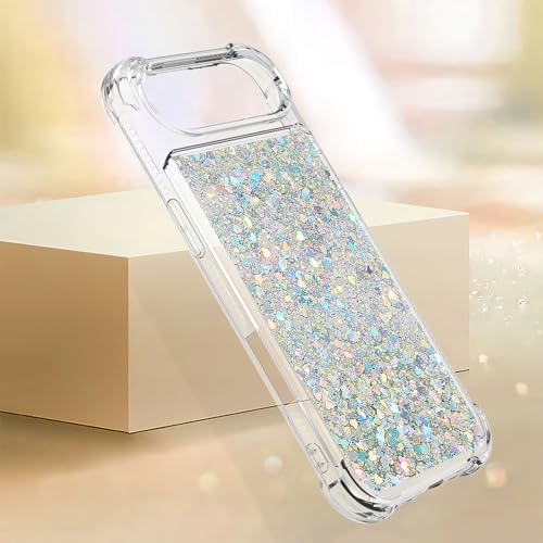 Coque iPhone 2025 Air LEMAXELERS transparente paillettes argentées