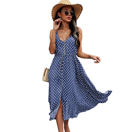 Robe d'été cordon de serrage XL bleue contre la chaleur