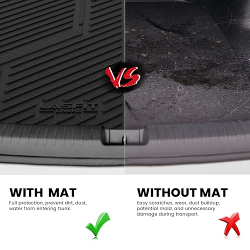 Image of LASFIT Cargo Mat for Ford Fusion 2013-2020, Only Fit Gasoline, Black