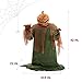 Haunted Hill Farm Motion-Activated Jack O' Lunger by Tekky, Lunging Halloween Animatronic for Indoor or Covered Outdoor Creepy Halloween Decorations, Plug-in or Battery Operated Halloween Prop