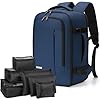 Lekespring Mochila Viaje Cabina Avion 40x20x25 para Ryanair, Mochila de Viaje con 6 Cubos de Embalaje, Bolsa de Cabina de Avión para Negocios, Trabajo, Fines de Semana y Mochila Cabina, Azul Oscuro-L