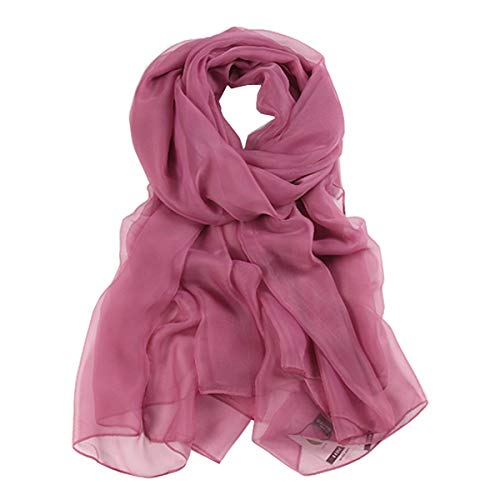 K-Elewon Silk Feeling Scarf Solid Color Fashion Scarves Wrap Long Shawls for Women4