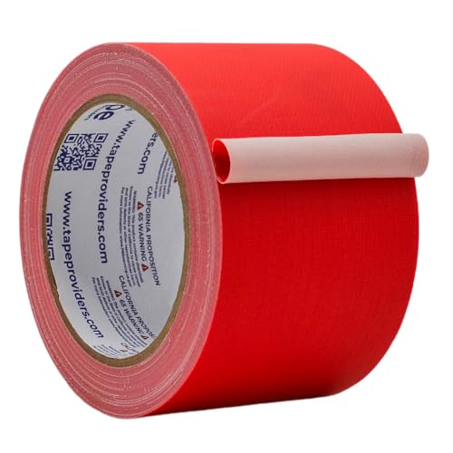 Image of WOD GTC12 Gaffer Tape, Red Low Gloss Finish Film, 3 inch x 60 ft. (Pack of 16) Residue Free, Non Reflective Cloth Fabric, Secure Cords, Water Resistant, Photography, Filming Backdrop