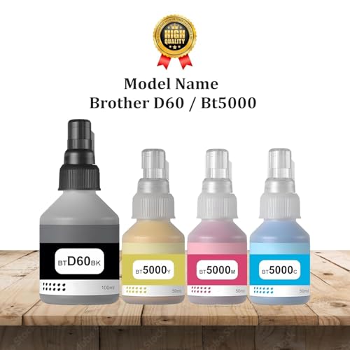 Image of Ink Compatible for Brother BT6000Bk /BT5000 DCP T310, T300, T510, T500, T910, T710, T400W, T450W, T300W, T800W, T700, T810 Printer (BT6000 Black Ink 4 Pcs)
