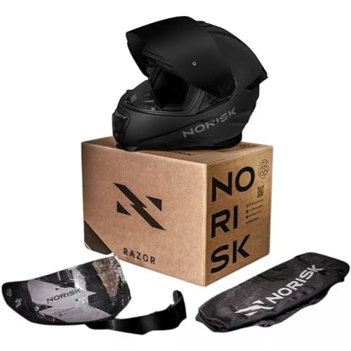 Capacete Norisk Edition Preto Fosco Com 2 Viseiras + Spoiler (55/56-S)