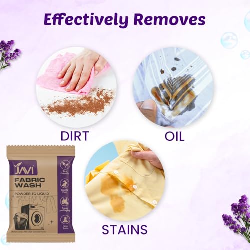 Image of Javi Organic Powder to Fabric Wash | 5L | Lavender Fragrance | Natural, Plant Based, Eco-Friendly, Non-Toxic | Removes Stains & Odour, Protects Colour | Laundry Detergent
