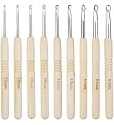 Crochet Hooks Set(2mm-6mm), Crochet Hooks Knitting Crochet Kit, 9 Sizes Ergonomic Handle Crochet ...