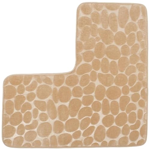 Alfombra de Ducha de Esquina, 31.5 x 31.5 L de Forma de Ducha sin Deslizamiento afuera, baño Suave Absorbente, baño Lavable para máquina para de Hotel doméstico