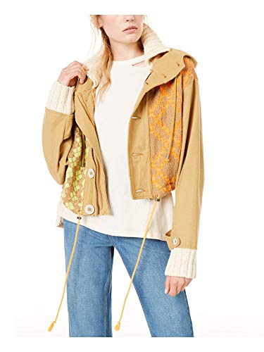 Veste en maille Reno Knit Jacket Free People marron kaki style décontracté