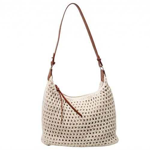 Sacs au crochet pour femmes kaki : grand fourre-tout de plage
