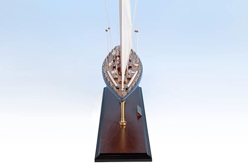 Miniatura 9 de Endeavour - Modelo de velero de 27.5 pulgadas – Modelo de barco de vela hecho a mano de madera – Modelo de decoración de velero – Modelos de veleros