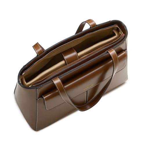 Image of Miraggio Milenna 14 Inch Laptop Tote Bag With Padded Laptop Compartment | Office Tote Bag For Women | Big Totes For Work & Travel With Functional Pockets