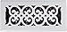 Decor Grates FS410-WH Scroll Design Floor Register,4x10 Inches, White
