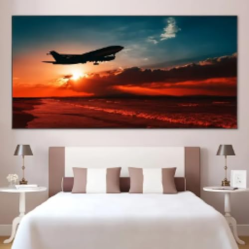 Toile de paysage sans cadre avion pour habiller un grand mur vide