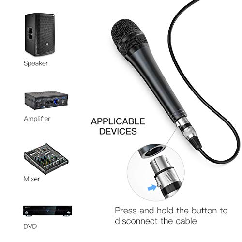 Fifine Karaoke Microphone, Dynamic Vocal Microphone For Speaker,Wired Handheld Mic With On And Off Switch And14.8Ft Detachable Cable-K6 #TOP3