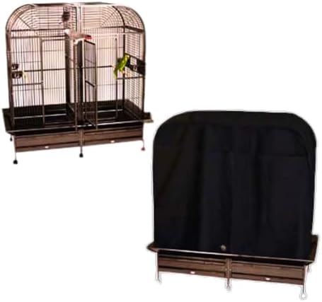 best bird cages for noise reduction that will surprise you 5 Cozzzy Covers Model 6432 MD Universal Cage Cover 60" H Poly-Cotton Black for Side-by-Side Bird Cages 64" W x 32" D for Large Birds Sleep and Light Reduction