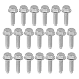 Abaodam 20 Stück Teiliges Auspuff Flansch Schrauben Metall Bolzen und Muttern Passgenau für Fahrzeugmodelle Vibrationsdämpfend Einfache Montage Langlebiges Reparaturkit für Abgasanlage