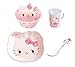 Hello Kitty Mignon Couverts de Table Rose - Assiette Bol Tasse Cuillère - 4 Pièces