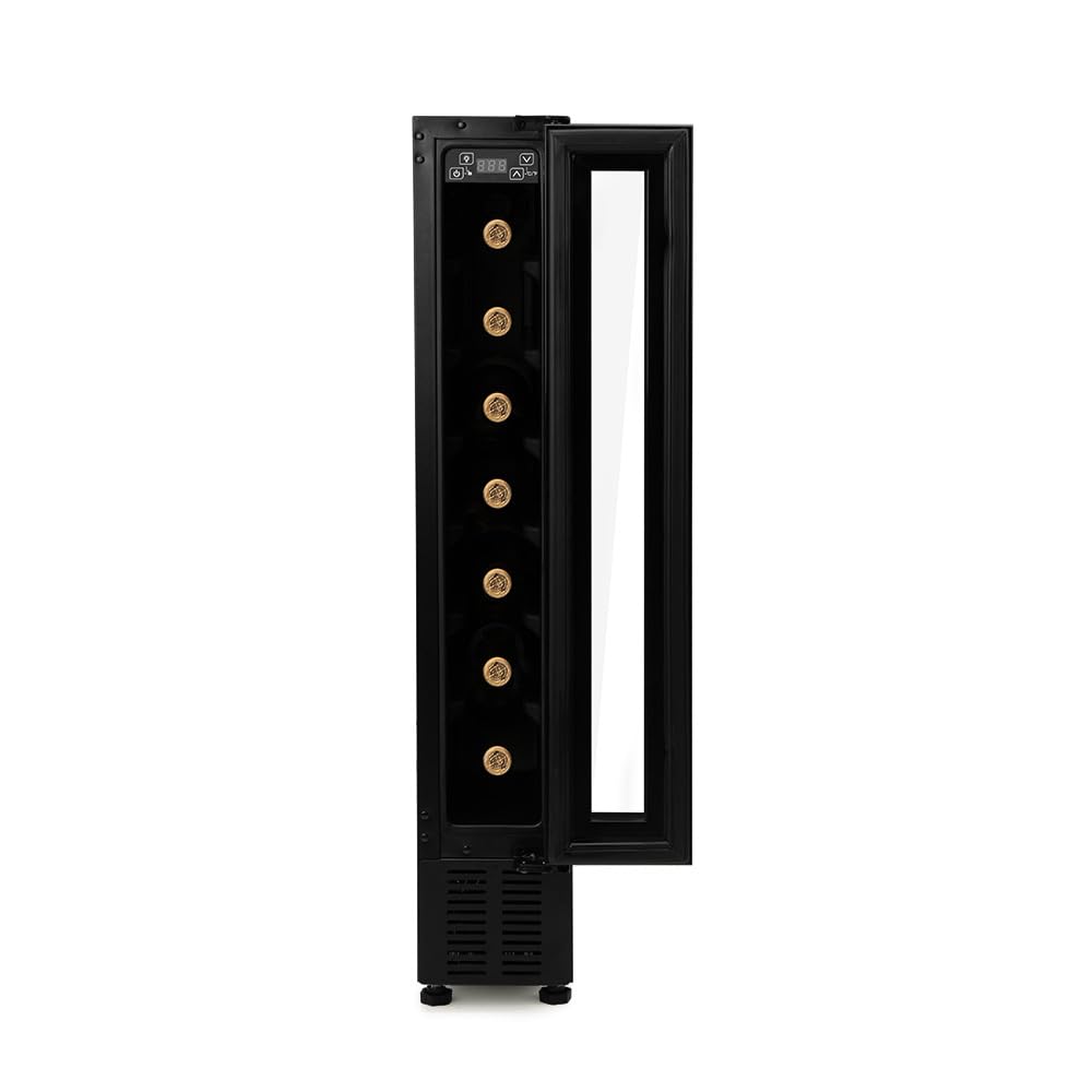 Orbegozo Vinoteca para vinos VCE 700, 7 botellas, 20 litros, refrigeración por compresor, negro, apta para encastrar.