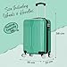 DK Luggage Carry-on 20” Cabin Virgin Atlantic, EasyJet, BA, Jet 2 Hard Shell Hand Luggage Suitcase 4 Wheel Spinner Luggage ABS25 (Green, 20" Carry-on)
