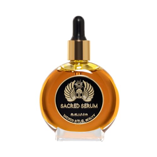 Sacred Rituel Sacred Serum Organic Face Oil for Dry Skin Sun Kissed Glow Antioxidant Botanical Blend 50 ml Glass Vessel