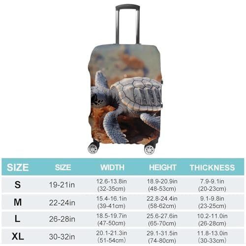 Carry on Luggage Cover Cute Sea Turtle Suitcase Covers for Luggages Tsa Approved Travel Luggage Sleeve Protector Elastic Suitcase Protector Anti-Scratch Washable Fits 19-30 Inch Case -XL2