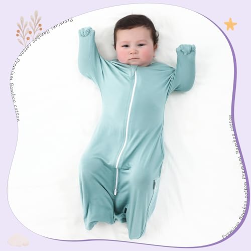 Image of PuppyPaws Baby Sleep Sack, Transition Swaddle, Sleep Sack 3-6 Months, Wearable Blanket Baby with 2-Way Zipper, Swaddles for Newborns Summer, 95% Rayon derived from Bamboo, 5% Spandex