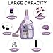 XYWstore Clear Sling Bag, Clear Bag for Stadium Events for Women, Clear Crossbody Bag for Stadium Approved (Purple)