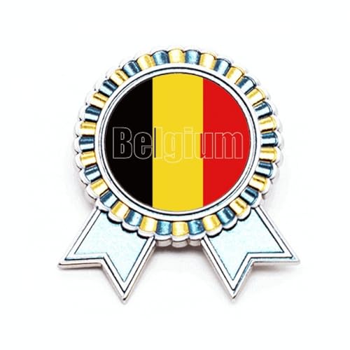 Broche drapeau Belgique en métal taille M insigne médaille de prix